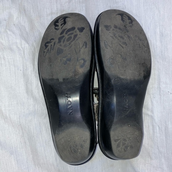 Naot size 41 sparkly bronze Sandals Velcro Ankle /toe Straps & Wedge sole - Picture 7 of 16